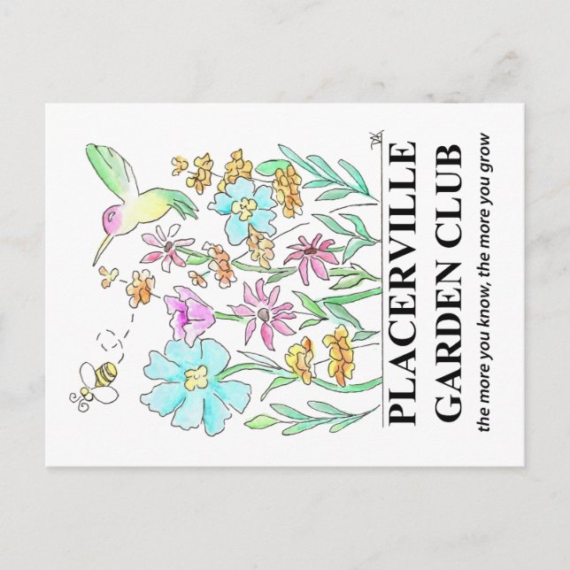 Post Card with Garden Design Helg Vykort (Framsida)