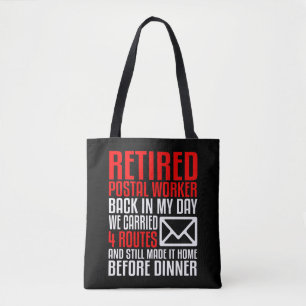 Post Carrier Worker Pension Gift Funny Mail Tygkasse