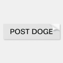POST DOGE (silver/black) bumper sticker Bildekal