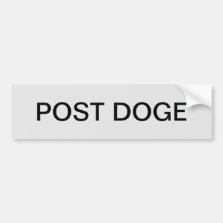 POST DOGE (silver/black) bumper sticker Bildekal