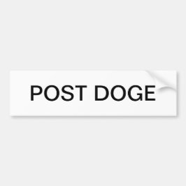POST DOGE (white/black) bumper sticker Bildekal