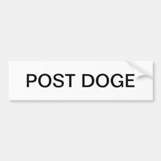 POST DOGE (white/black) bumper sticker Bildekal