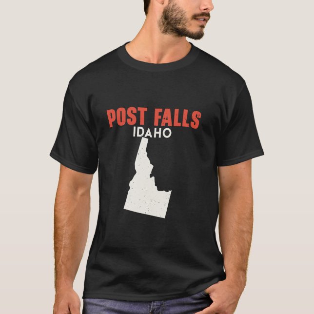 Post Falls Idaho Förenta staterna, delstat Amerika T Shirt (Framsida)