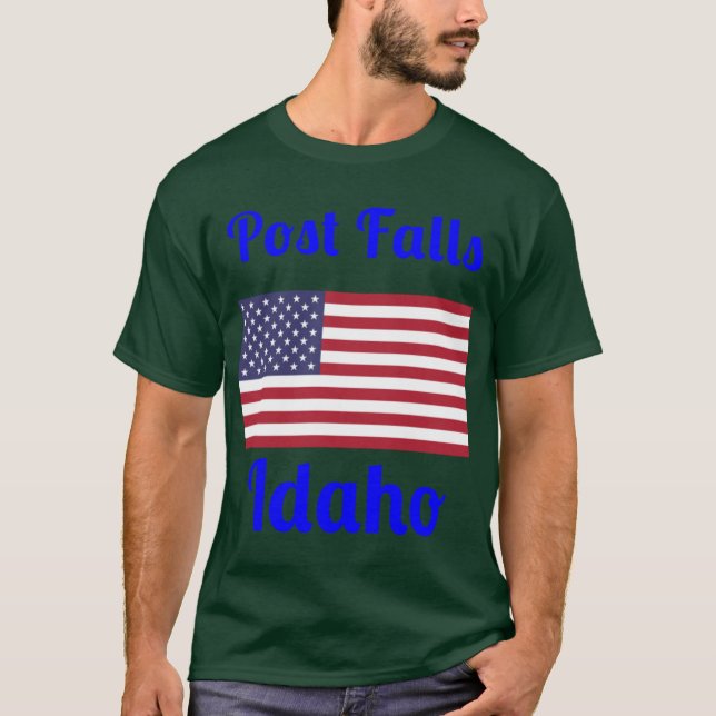 Post Falls Idaho Styliska Tryck1 T Shirt (Framsida)