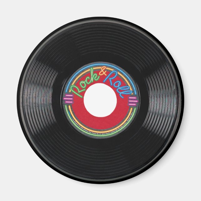 Post för rock and roll 45 varv/min magnet (Framsidan)