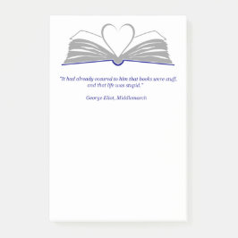 Post-it-anteckningar för bok-älskare post-it block