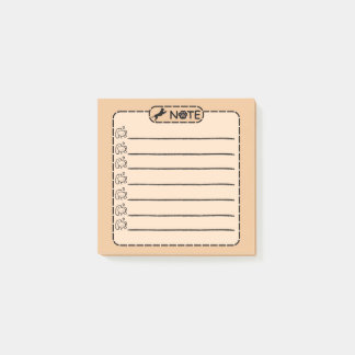 Post-it-anteckningar för Cute Black Hund-Personlig Post-it Block