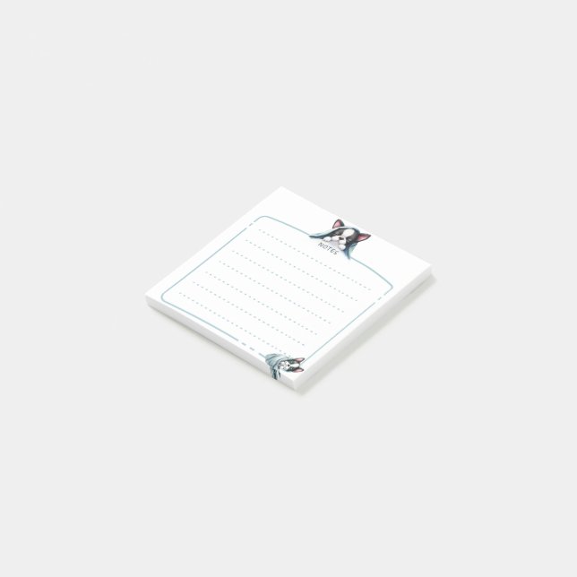 Post IT-anteckningar för Sleeping Boston Terrier Post-it Block (Vinklad)