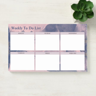 Post-it® Aquarelle Moderne Weekly To Do List Post-it Block