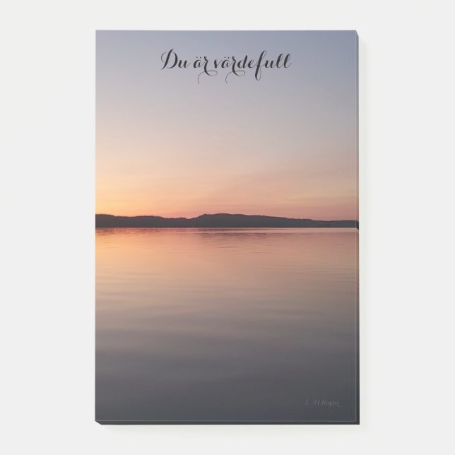 Post it block med solnedgång (Framsida)