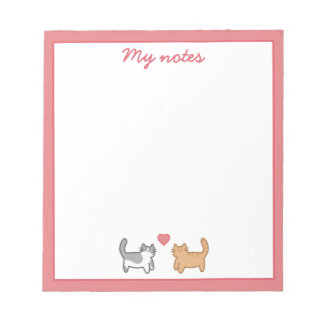 Post it de gatitos enamorados anteckningsblock