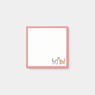Post it de gatitos enamorados post-it block