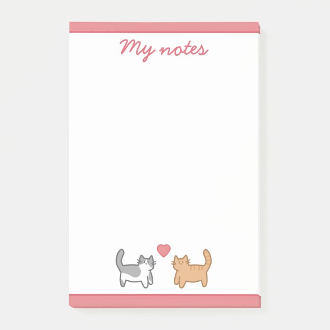 Post it de gatitos enamorados post-it block (Framsida)
