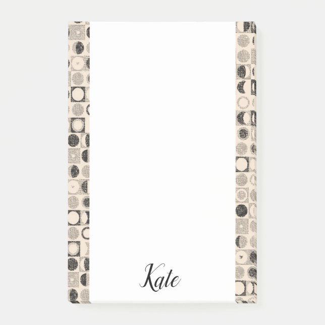 Post-it-lappar Beige Bruna Cirklar Post-it Block (Framsida)