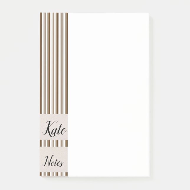 Post-it-lappar Bruna Ränder Post-it Block (Framsida)