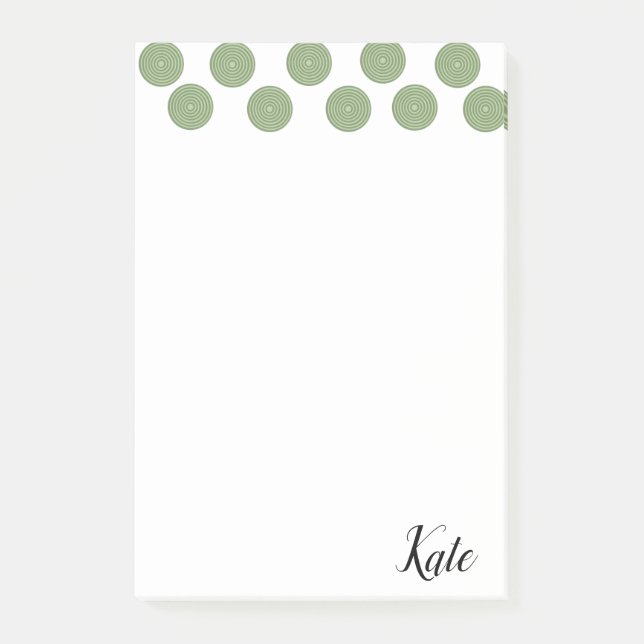 Post-it-lappar Gröna Cirklar Post-it Block (Framsida)