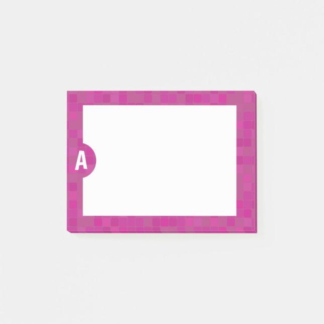 Post-it-lappar med personlig initial för henne post-it block (Framsida)