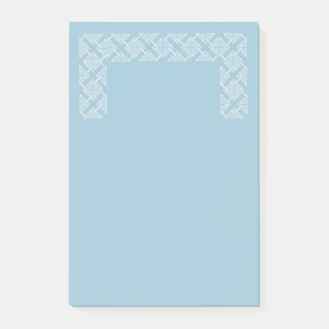 Post-it (lrg) - Intervävda diamanter i blått Block (Framsida)