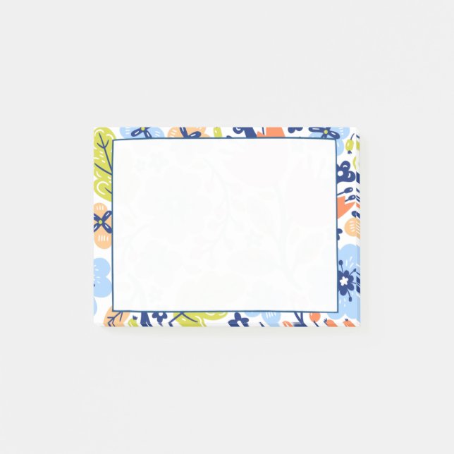 Post-it® Motif Floral Coloré Post-it Block (Framsida)