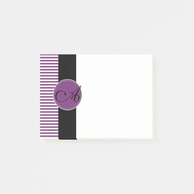 Post It Notes, anpassad monogram Post-it Block (Framsida)
