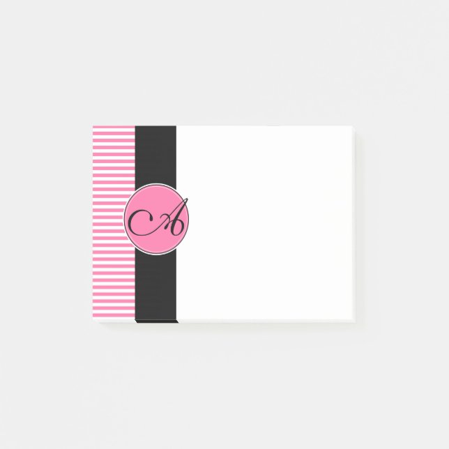 Post It Notes, anpassad monogram Post-it Block (Framsida)