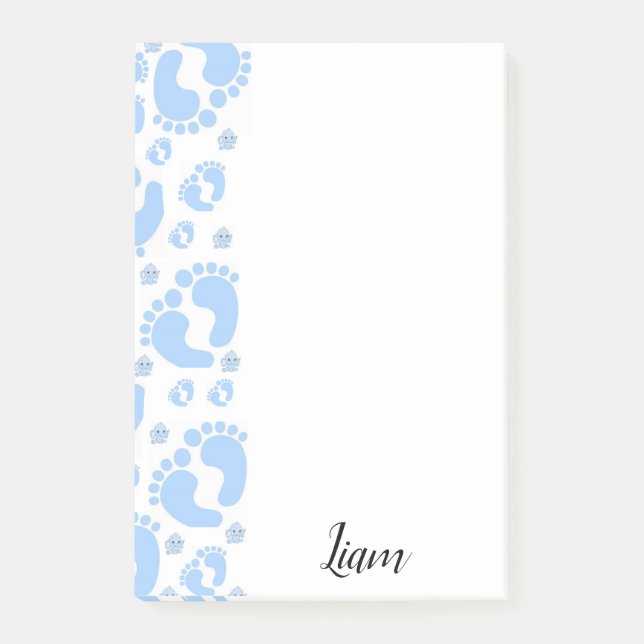 Post it Notes Baby Feet Boy Elephant Post-it Block (Framsida)