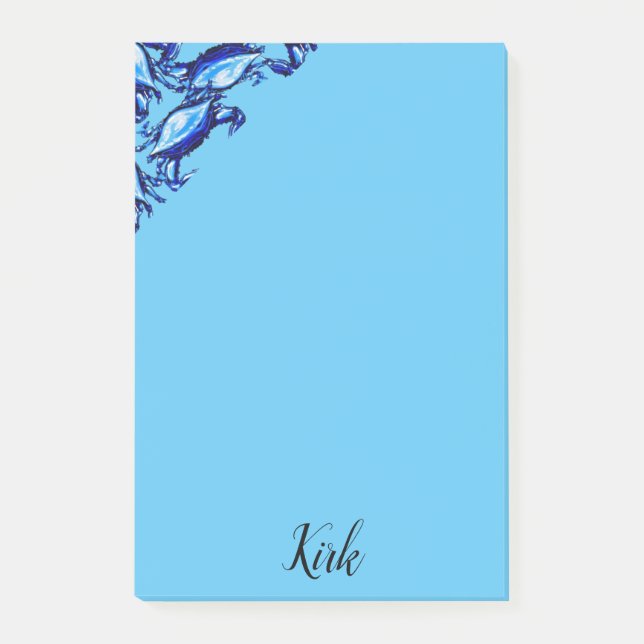 Post-it Notes Blå Krabbor Block (Framsida)