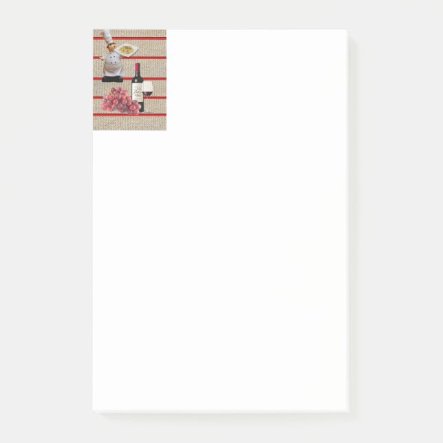 Post-it Notes Chef Röda Vingruvor Block (Framsida)