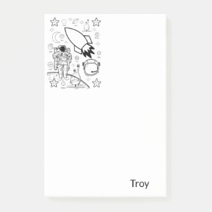 Post-it Notes Färgläggning Astronauter Aliens Block