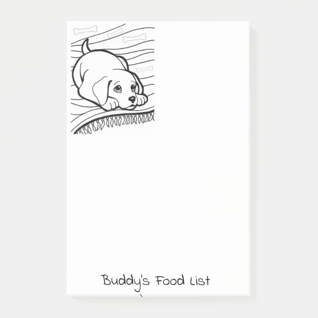 Post-it Notes Färgläggning Hund Block (Framsida)