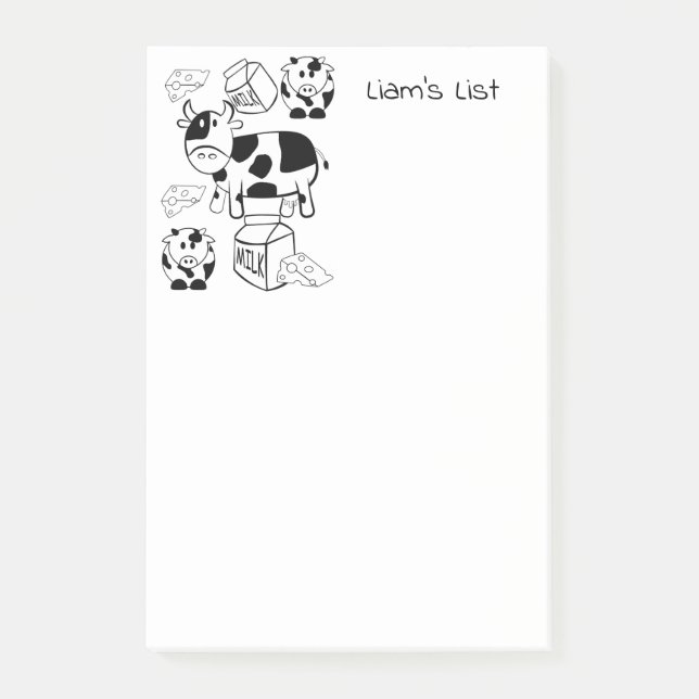 Post-it Notes Färgläggning Kor Block (Framsida)