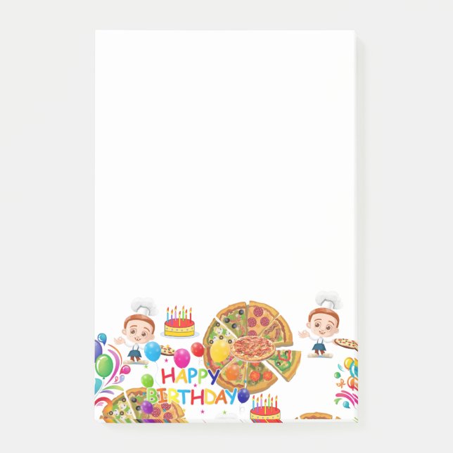 Post-it Notes Glad födelsedag Pizza Block (Framsida)