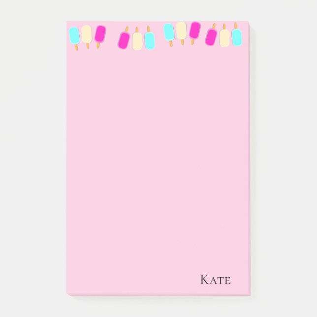 Post-it Notes Glassrosalux Pink Block (Framsida)