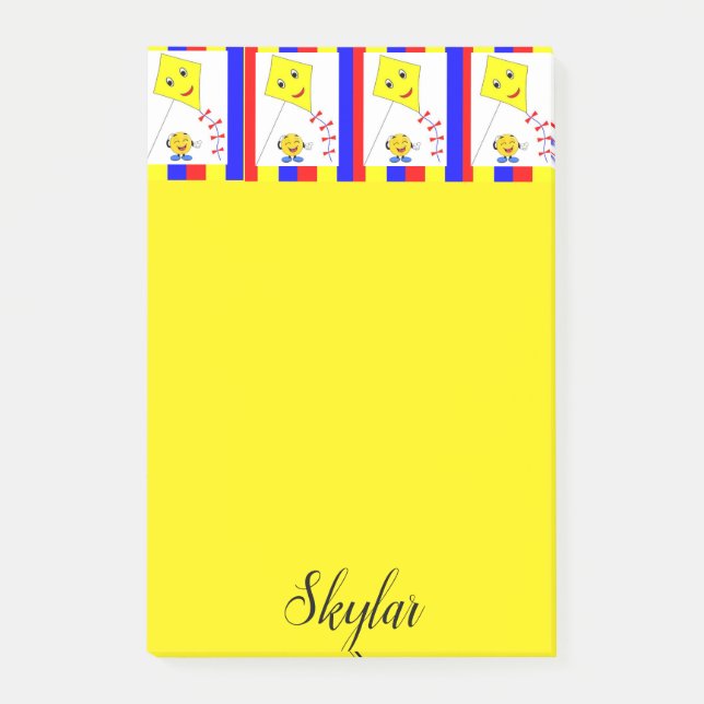 Post-it Notes Gult drakfly Block (Framsida)