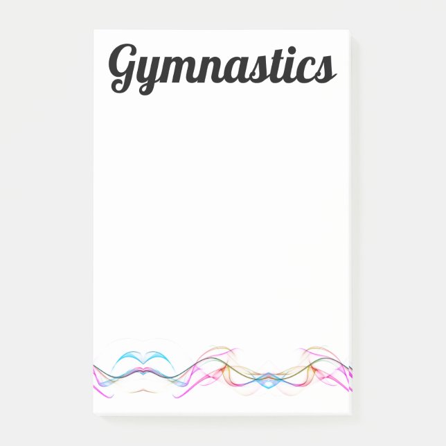 Post it Notes - Gymnastics Notes 4" x 6" Post-it Block (Framsida)