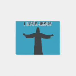 Post-It Notes i love jesus Block