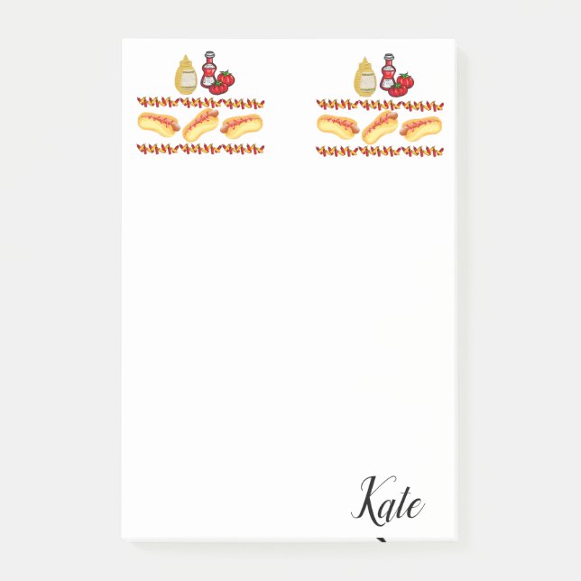 Post-it Notes Korvar Ketchup Mustard Mat Block (Framsida)