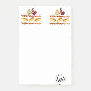 Post-it Notes Korvar Ketchup Senap Mat Block