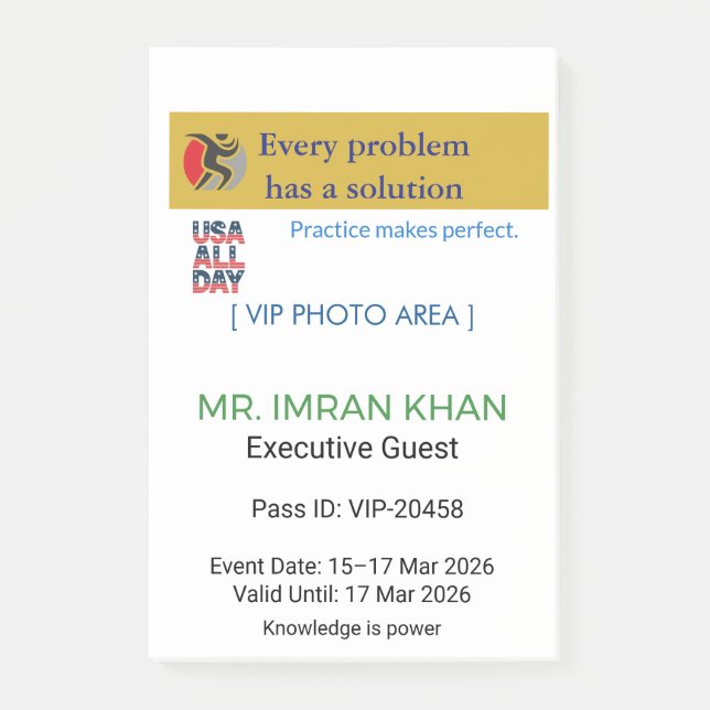 Post-it Notes | Minimalist | Custom | Elegant Block (Framsida)