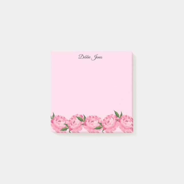 Post it Notes-Rosa Peony Post-it Block (Framsida)