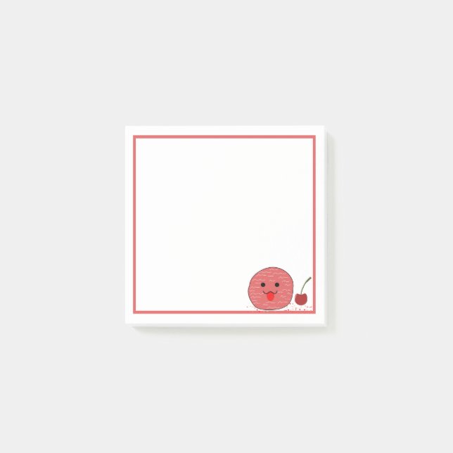 Post-it Notes | Söta Glass Och Körsbär Block (Framsida)