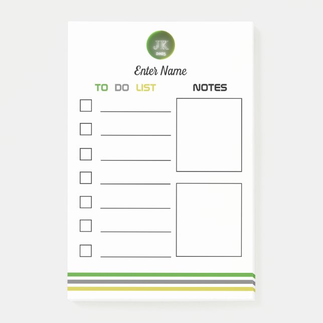 Post-it Notes to Do List Notes Section JK Logotyp  (Framsida)