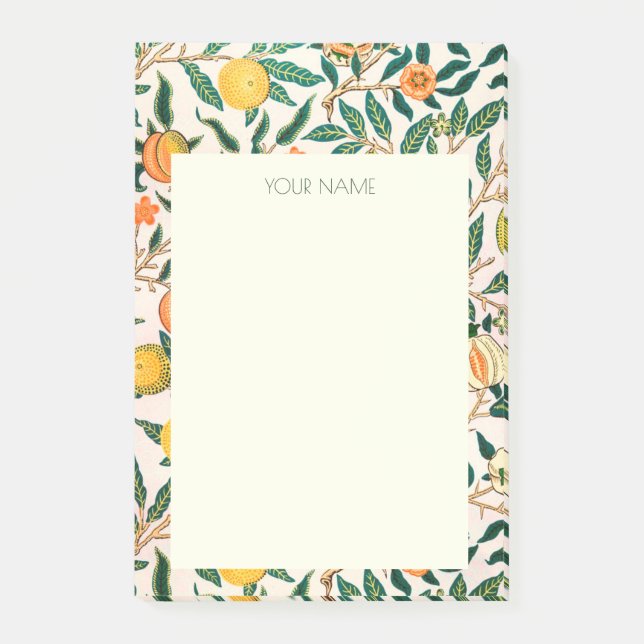 POST IT NOTES WILLIAM MORRIS GULT POMEGRANATES POST-IT BLOCK (Framsida)