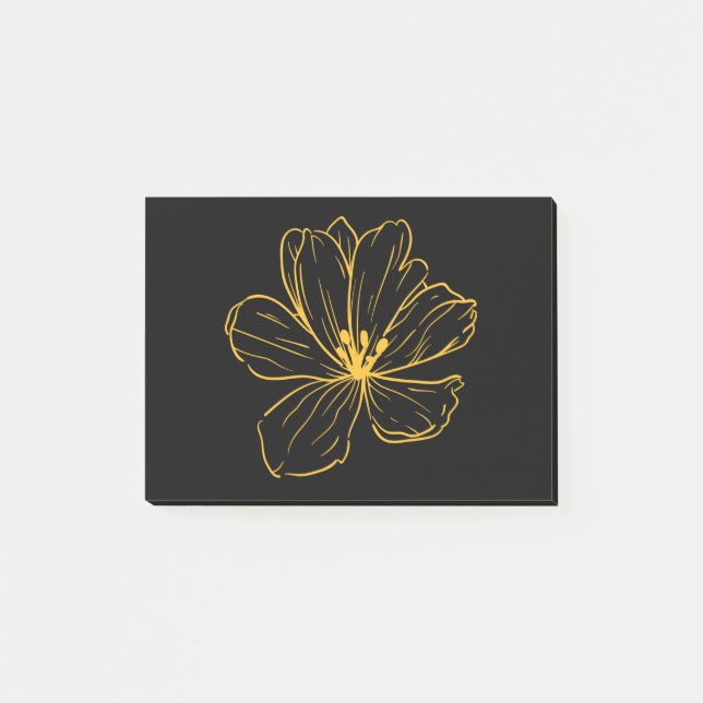 Post-it® Petite fleur jaune - Kook Art Post-it Block (Framsida)