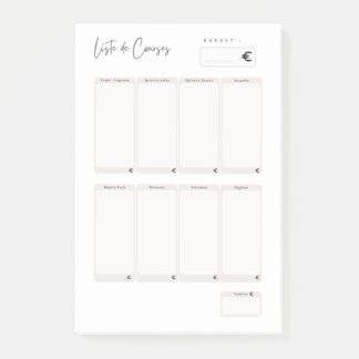 Post-it® Post-It Liste de courses Block