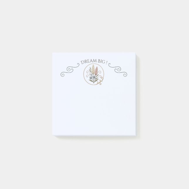 Post-it,,small floral and sophisticated. post-it block (Framsida)