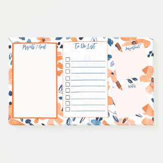 Post-it® To Do List Post-it®Original Floral Post-it Block