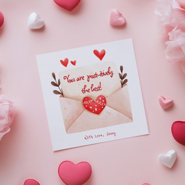 Post-itlivt Det Bästa Valentinskruetkortet Kort (Skapare uppladdad)