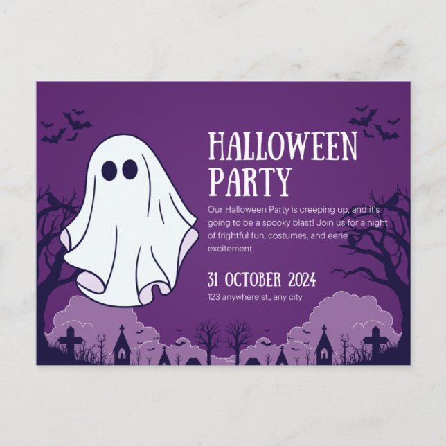 Post-kort för halloween fest vykort (Framsida)