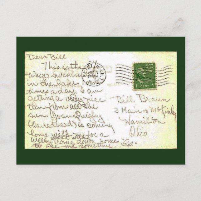 Post-kort för kärlek Brev Vykort (Framsida)